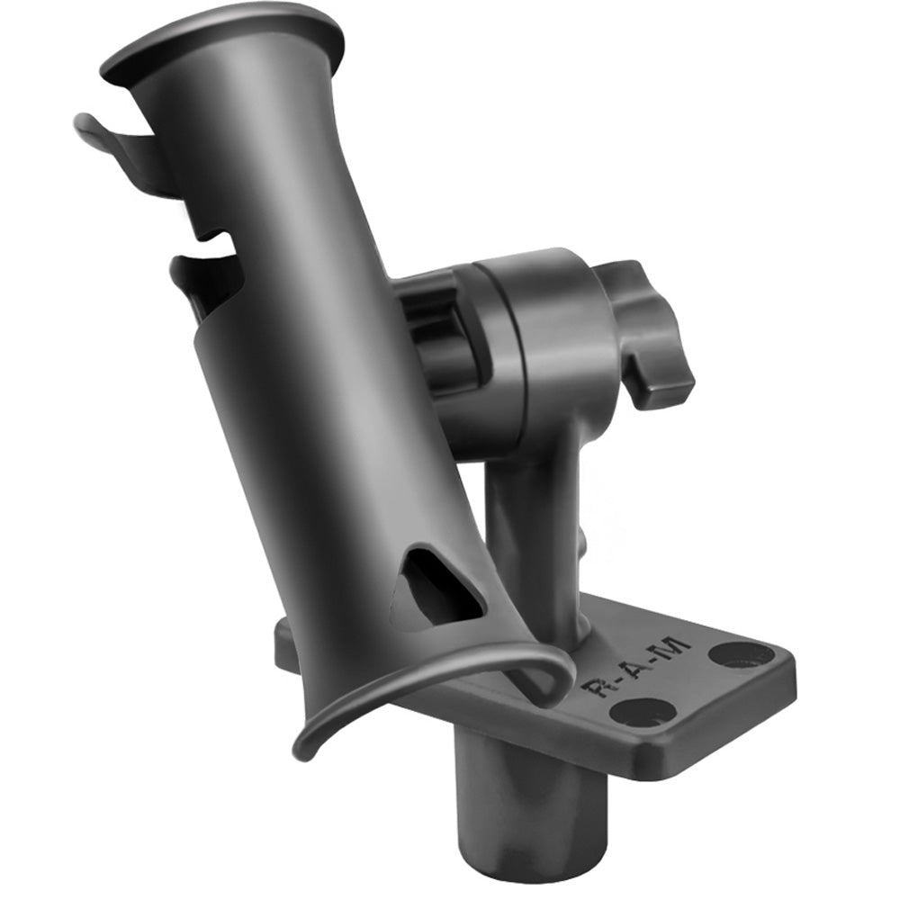 RAM Mount RAM Tube Jr Rod Holder wShort 4 Length Post Spline  Flush Mounting Base RAP390SFU
