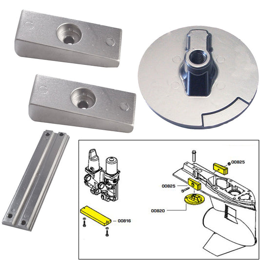 Tecnoseal Anode Kit wHardware  Mercury Verado 4  Aluminum 20814AL
