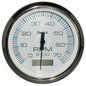Faria Chesapeake White SS 4 Tachometer wHourmeter  7000 RPM Gas Outboard 33840