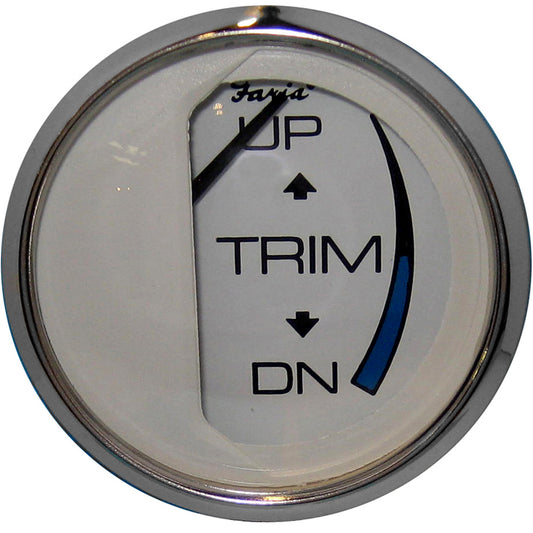 Faria Chesapeake White SS 2 Trim Gauge Mercury  Mariner  Mercruiser  Volvo DP  Yamaha  01 and Newer 13807