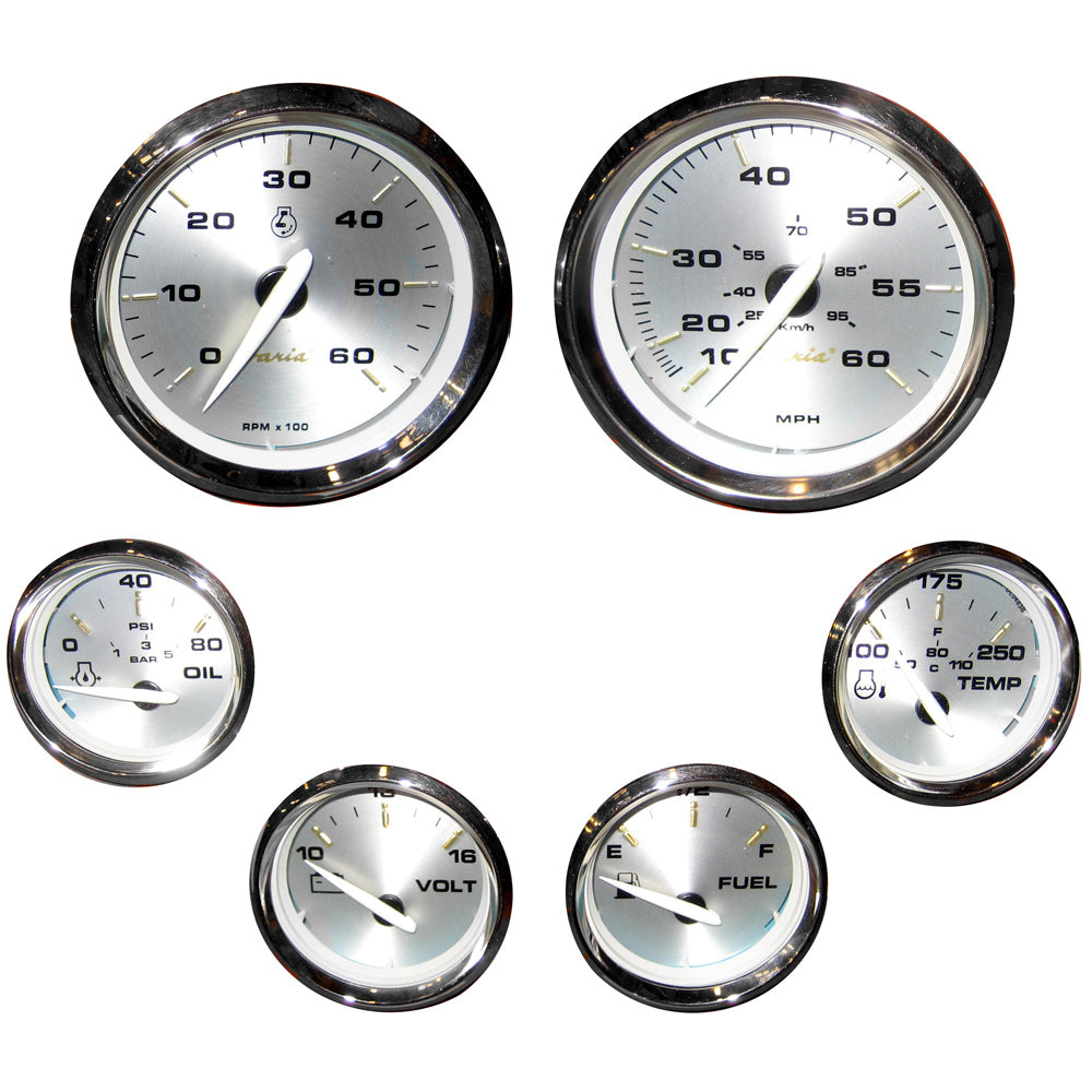 Faria Kronos Boxed Set of 6 Gauges f Inboard Motors KTF024