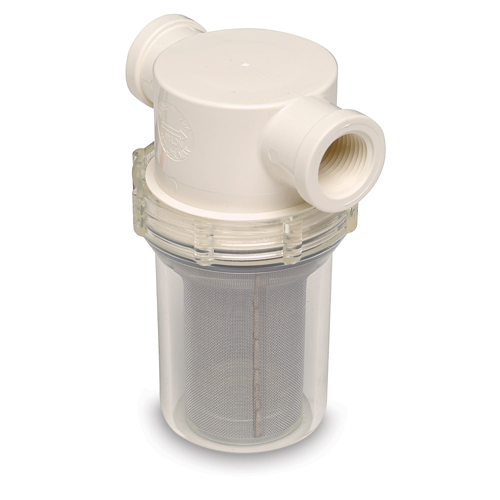 Shurflo by Pentair 34 Raw Water Strainer wBracket  Fittings  50 Mesh Screen 25322101