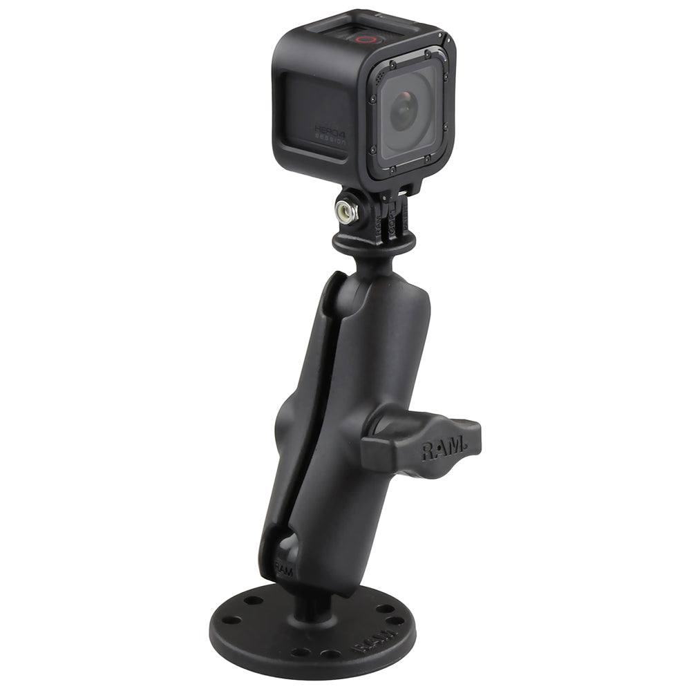 RAM Mount 1 Ball Mount wCustom GoPro Hero Adapter RAMB138GOP1U