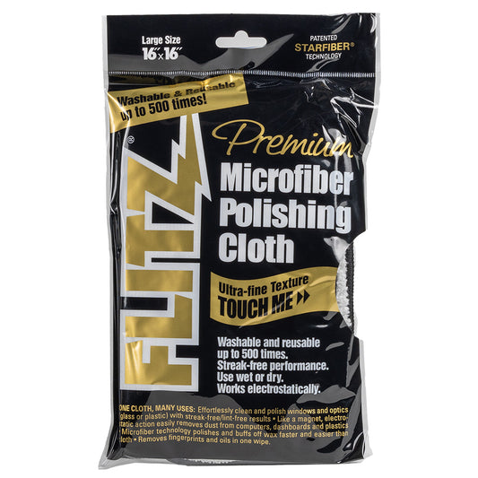 Flitz Microfiber Polishing Cloth  16 x 16  Single Bag MC200