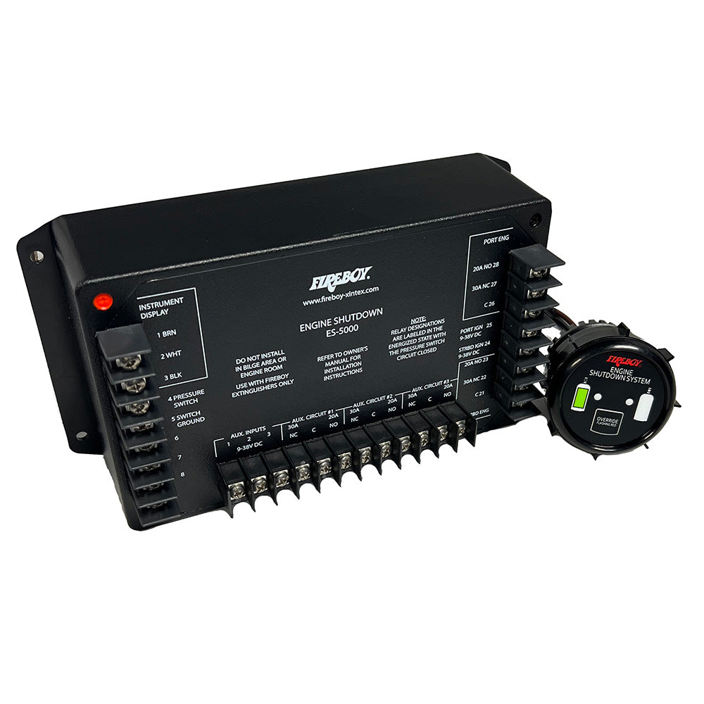 FireboyXintex Engine Shutdown  5 Circuit w20A Relays  Round Display ES500001