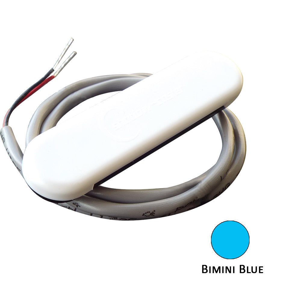 ShadowCaster Courtesy Light w2 Lead Wire  White ABS Cover  Bimini Blue  4Pack SCMCLBB4PACK