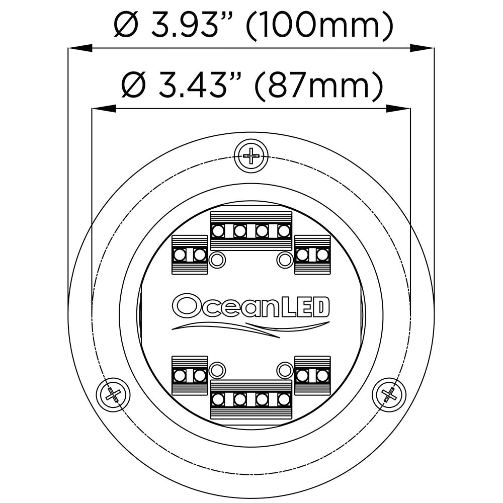 OceanLED Sport S3166S Underwater LED Light  Ultra White 012102W