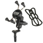 RAM Mount Fork Stem Mount wShort Double Socket Arm  Universal XGrip CelliPhone Cradle RAMB176AUN7U