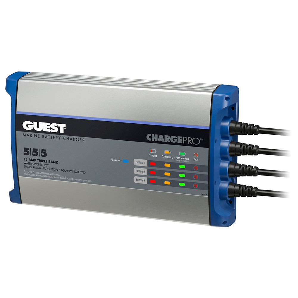Guest OnBoard Battery Charger 15A  12V  3 Bank  120V Input 2713A