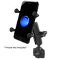RAM Mount RAM Torque 34  1 Diameter HandlebarRail Base w1 Ball Medium Arm  XGrip fPhones RAMB408751UN7U