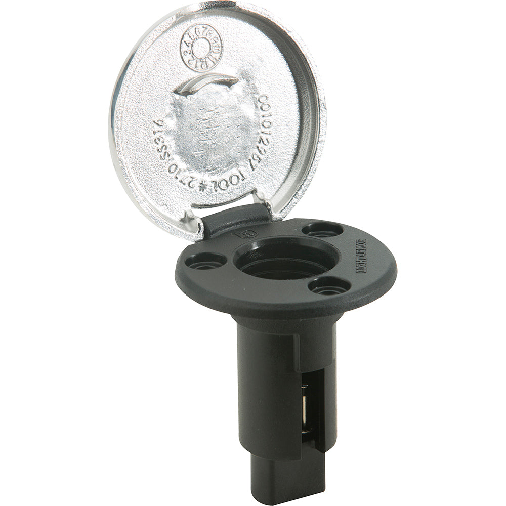 Attwood LightArmor PlugIn Base  3 Pin  Stainless Steel  Round 910R3PSB7