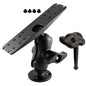 Ram Mount D Size 225 Ball Mount w11 X 3 Rectangle Plate 368 Round Plate and HiTorq Wrench RAMD111CKNOB9H
