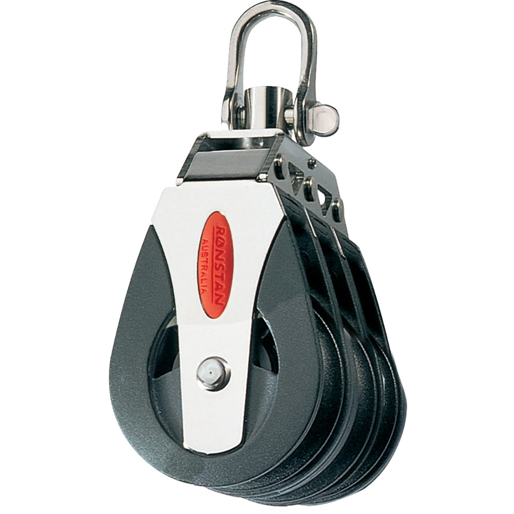 Ronstan Series 40 Ball Bearing Block  Triple  Swivel Head RF40300
