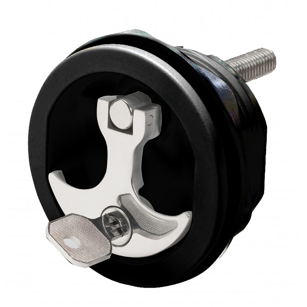 Whitecap Compression Handle CP ZamacBlack Nylon Locking Fresh Water Use Only S1415BC