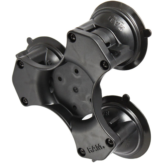 RAM Mount Triple Suction Cup Base wAMPs Hole Pattern wo Ball RAP3652241BU