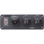 Blue Sea 4365 Water Resistant USB Accessory Panel  15A Circuit Breaker 12V Socket 2x 21A Dual USB Chargers 4365