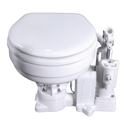 Raritan PH PowerFlush ElectricManual Toilet  Marine Size  12v  White P101E12