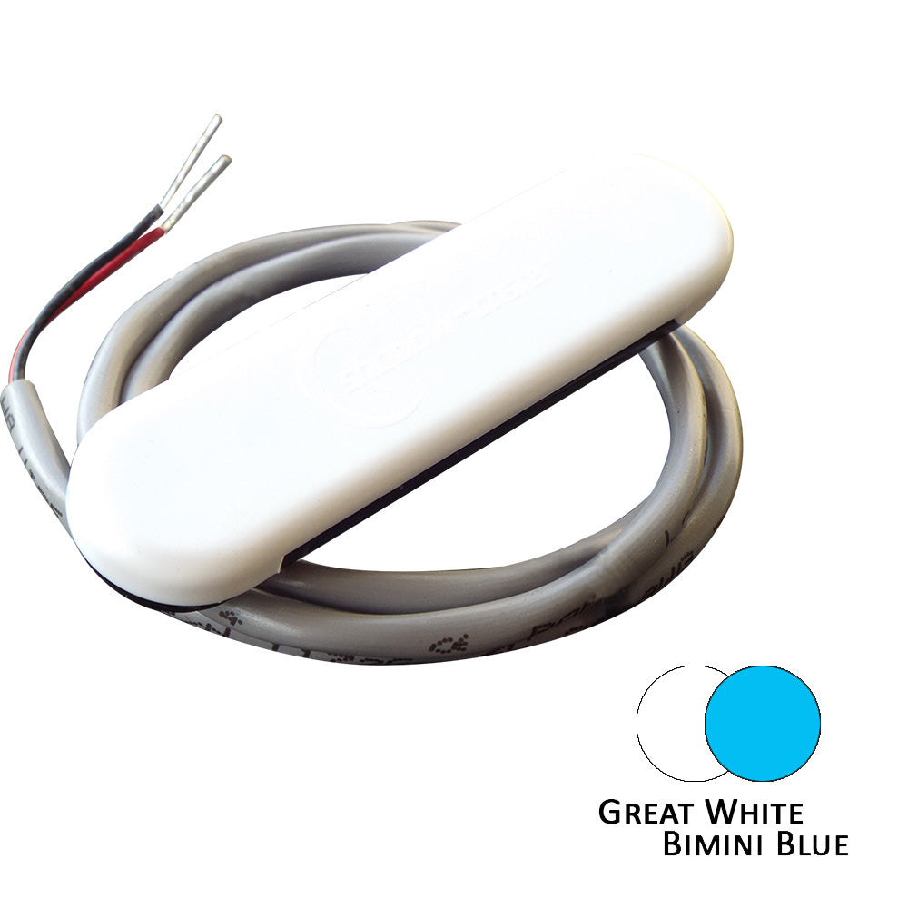 ShadowCaster Dual Color Courtesy Light w2 Lead Wire  White Abs Cover  Great WhiteBimini Blue SCMCLBBGW