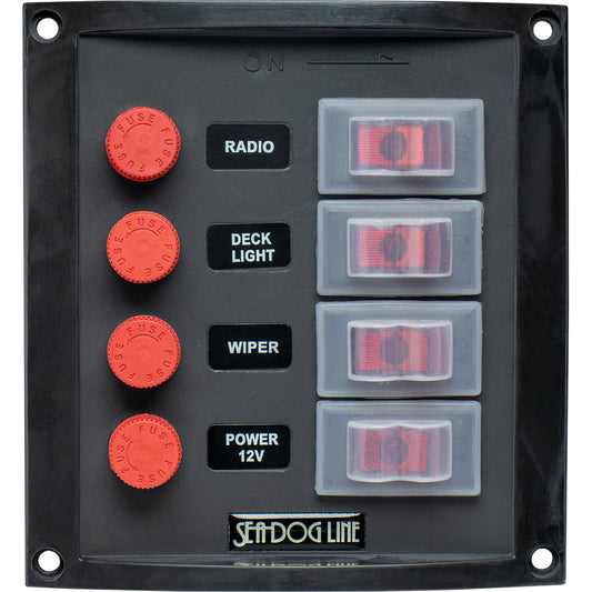 SeaDog Splash Guard Switch Panel Vertical  4 Switch 4240161