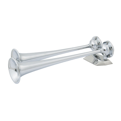 Marinco 24V Chrome Plated Dual Trumpet Air Horn 10624