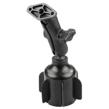 RAM Mount RAM Stubby Cup Holder Mount wDiamond Plate RAPB2994238U