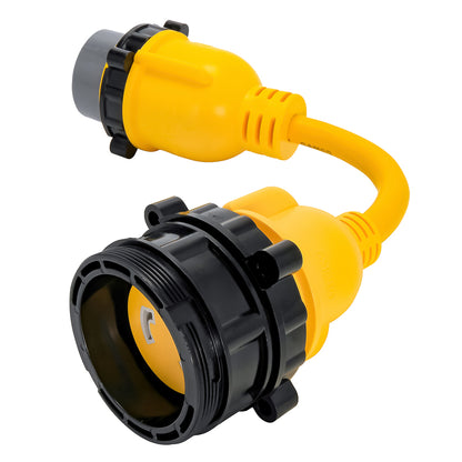 Camco 50AM30AF Power Grip Marine 12 Locking Adapter  MLockFLocking Adapter 55625