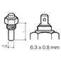 Veratron Engine Oil Temperature Sensor  Single Pole Common Ground  50150C120300F  624V  M14 x 15 Thread 323801004002N