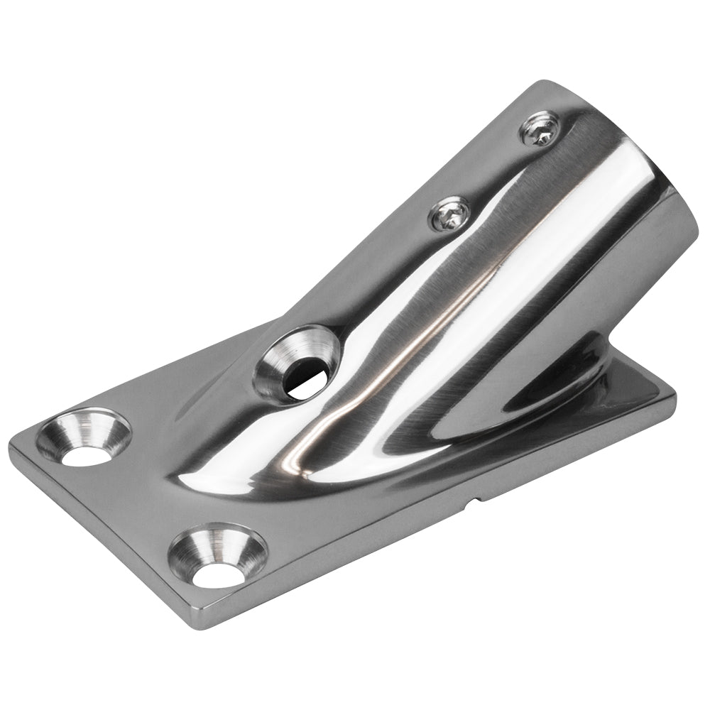 SeaDog Rail Base Fitting Rectangular Base 30 316 Stainless Steel  178 x 3316  1 OD 2813011