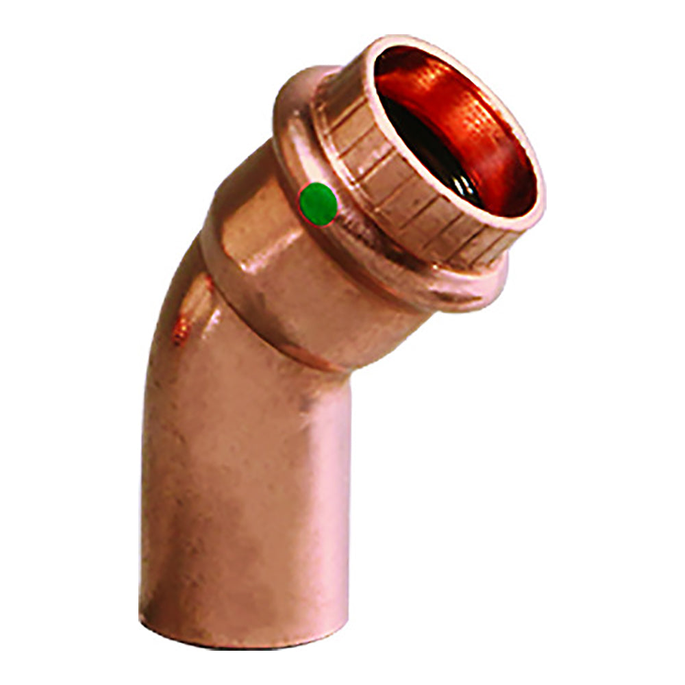 Viega ProPress 114  45 Copper Elbow  StreetPress Connection  Smart Connect Technology 77063