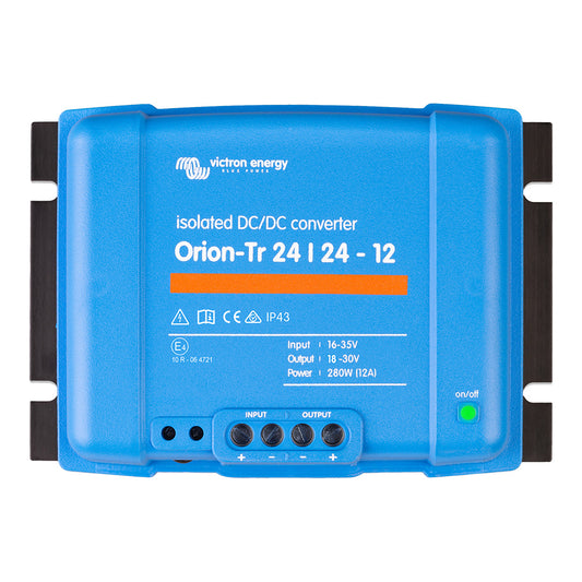 Victron OrionTR DCDC Converter  24 VDC to 24 VDC  280W  12AMP Isolated ORI242428110