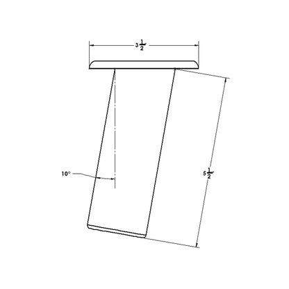 TACO Flush Mount Rod Holder 10  Deluxe Anodized Finish F310702BXY