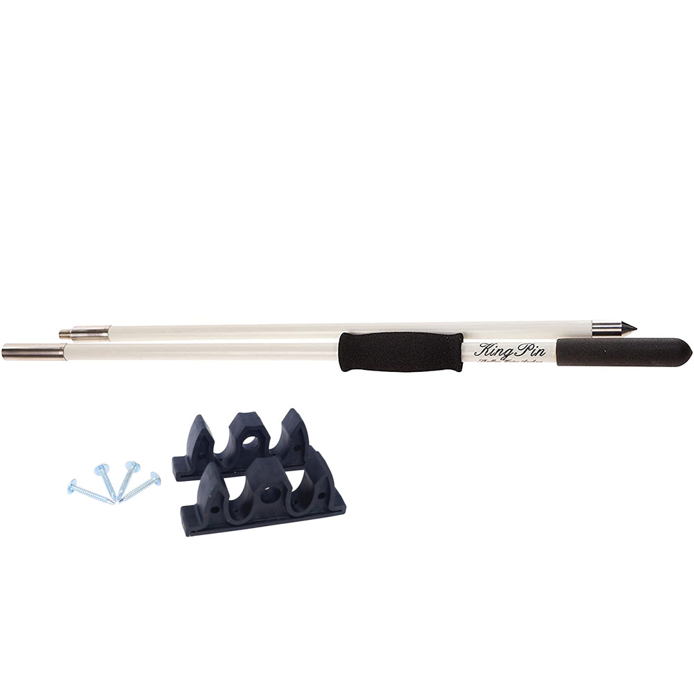 Panther 8 King Pin Anchor Pole  2Piece  White KPP802W
