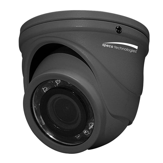 Speco 4MP HDTVI Mini IR Turret w29mm Lens  Grey HT471TG