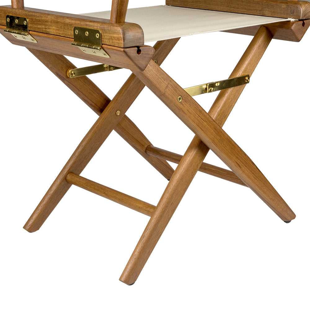 Whitecap Directors Chair wNatural Seat Covers  Teak 60044