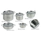 Marine Business Kitchen Cookware Pan Set SelfContaining  Stainless Steel  Set of 8 20001