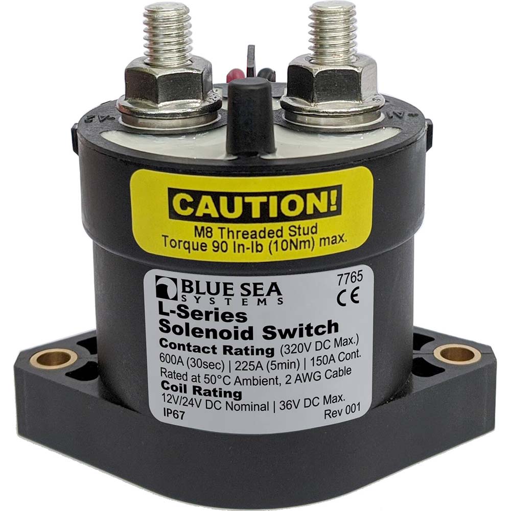 Blue Sea 7765 LSeries Solenoid Switch  150A  1224V DC 7765