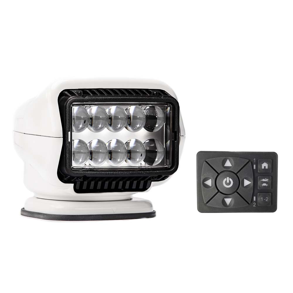Golight Stryker ST Series Permanent Mount White 12V LED wHard Wired Dash Mount Remote 30204ST
