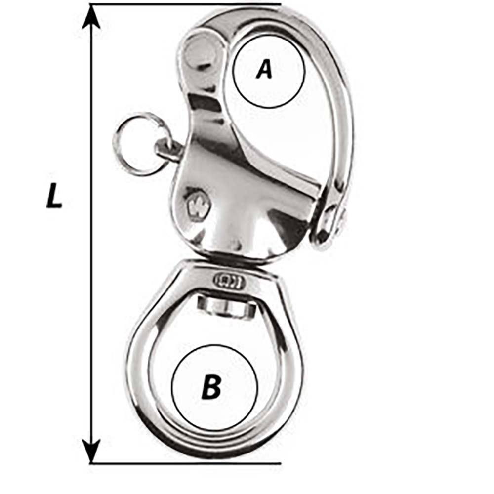 Wichard HR Snap Shackle  Large Bail  Length 105mm 2375W