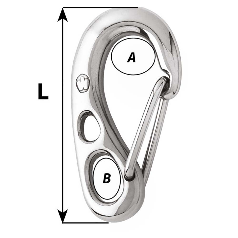 Wichard 3 HR Safety Snap Hook  75mm 2381W