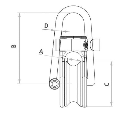 Wichard Soft Snatch Block  10mm Rope Size 36010W