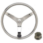 Uflex  V46  135 Stainless Steel Steering Wheel wSpeed Knob  Chrome Nut V46 KIT
