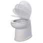 Jabsco Deluxe Flush 14 Straight Back 12V Raw Water Electric Marine Toilet wRemote Rinse Pump  Soft Close Lid 582803012