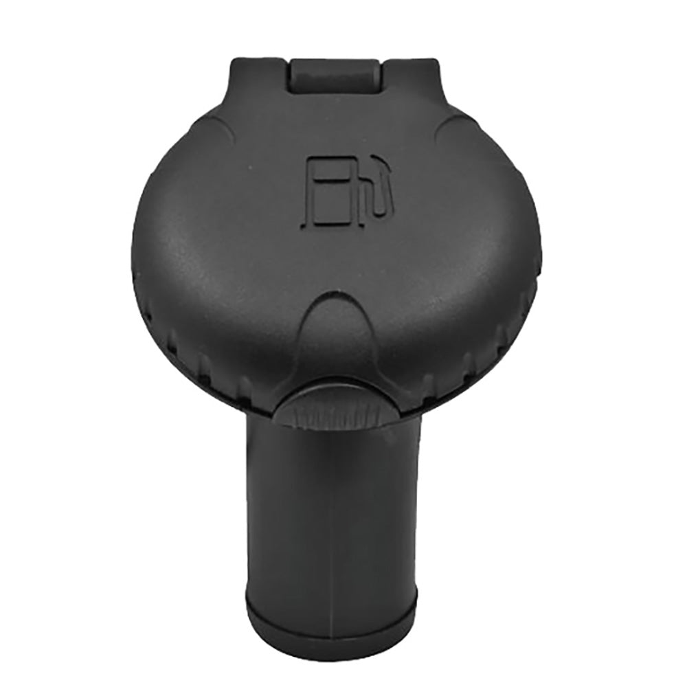 Attwood Deck Fill fCarbon Canister System  Angled Body  Scalloped Black Plastic Cap 99DFCCAB1S