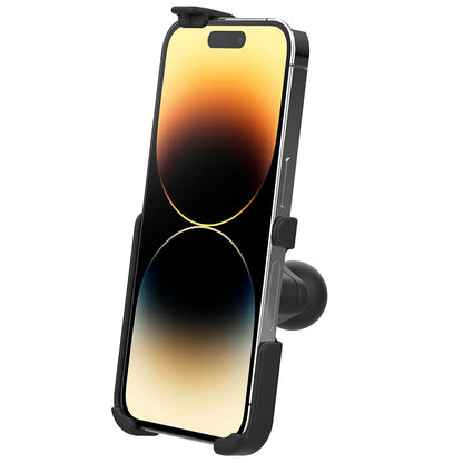 RAM Mount RAM FormFit Holder fApple iPhone 13 13 Pro 14  14 Pro wBall RAMHOLAP38BU