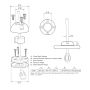 Scanstrut Medium Deck Seal SS Connector - 1.18