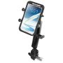 RAM Mount Tough-Claw Base w/Long Double Socket Arm & Universal X-Grip® IV f/Large Phone/Phablet Cradle