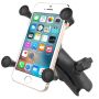 RAM Mount Universal X-Grip® Cell Phone Cradle w/Double Socket Arm