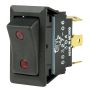 BEP SPDT Rocker Switch - 2-LEDs - 12V/24V - ON/OFF/ON