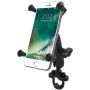 RAM Mount Handlebar Rail Mount w/Zinc Coated U-Bolt Base & Universal X-Grip® Large Phone/Phablet Cradle