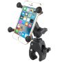 RAM Mount Small Tough-Claw™ Base w/Short Double Socket Arm and Universal X-Grip® Cell/iPhone Cradle